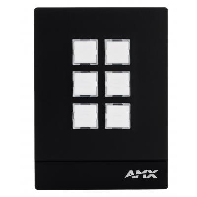 AMX Massio 6 Button Ethernet KeyPad AV Control Systems. Part code: FG5793-06P-B.