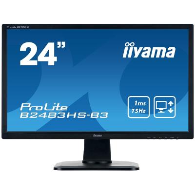 iiyama 24" Prolite B2483HS-B3 Monitor Monitors. Part code: B2483HS-B3.