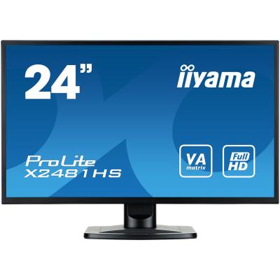 iiyama 24" ProLite X2481HS-B1 Monitor Monitors. Part code: X2481HS-B1.